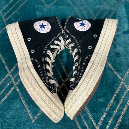 CONVERSE CDG BLACK UK9 *PRE-LOVED*