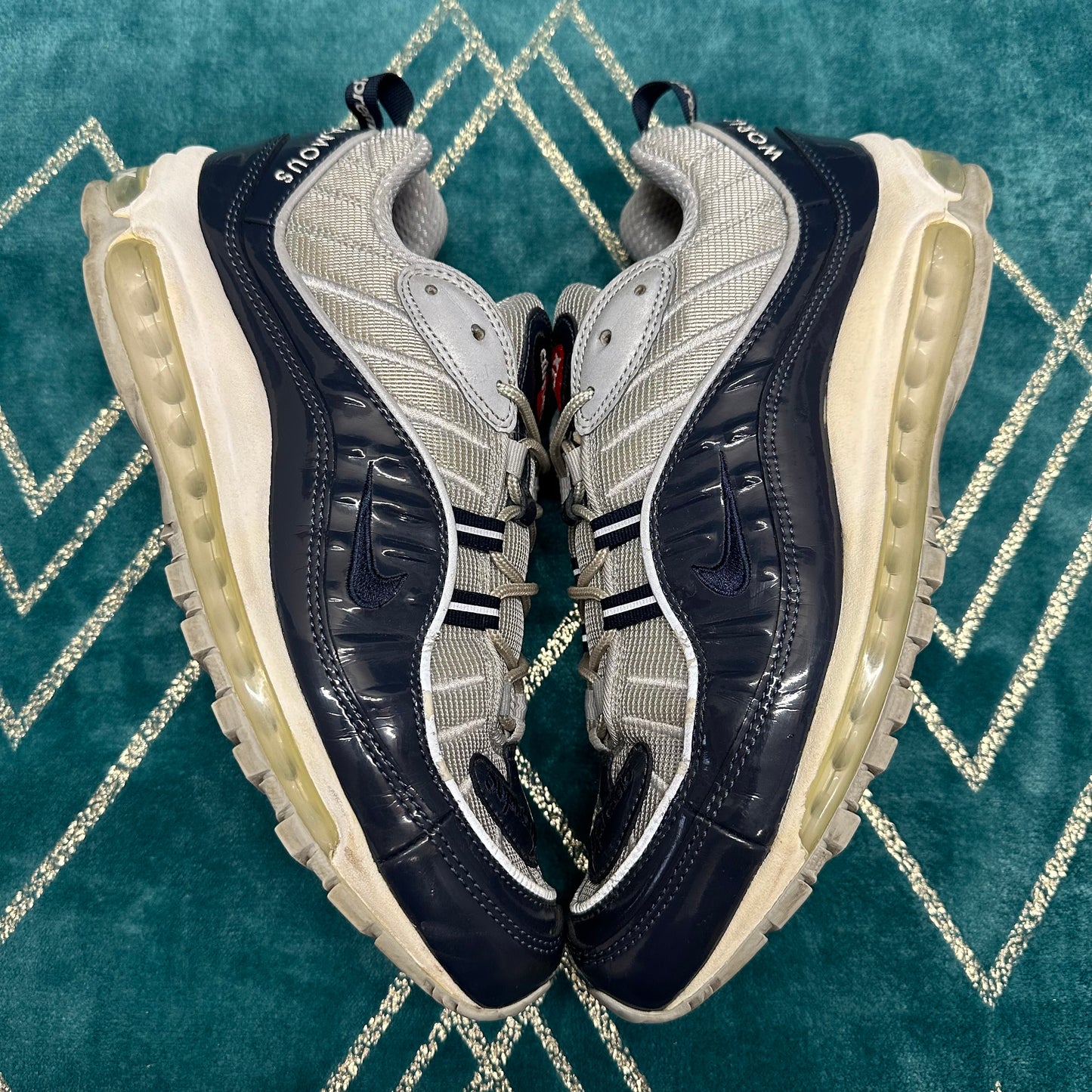 AIR MAX 98 SUPREME NAVY UK8.5 *PRE-LOVED*