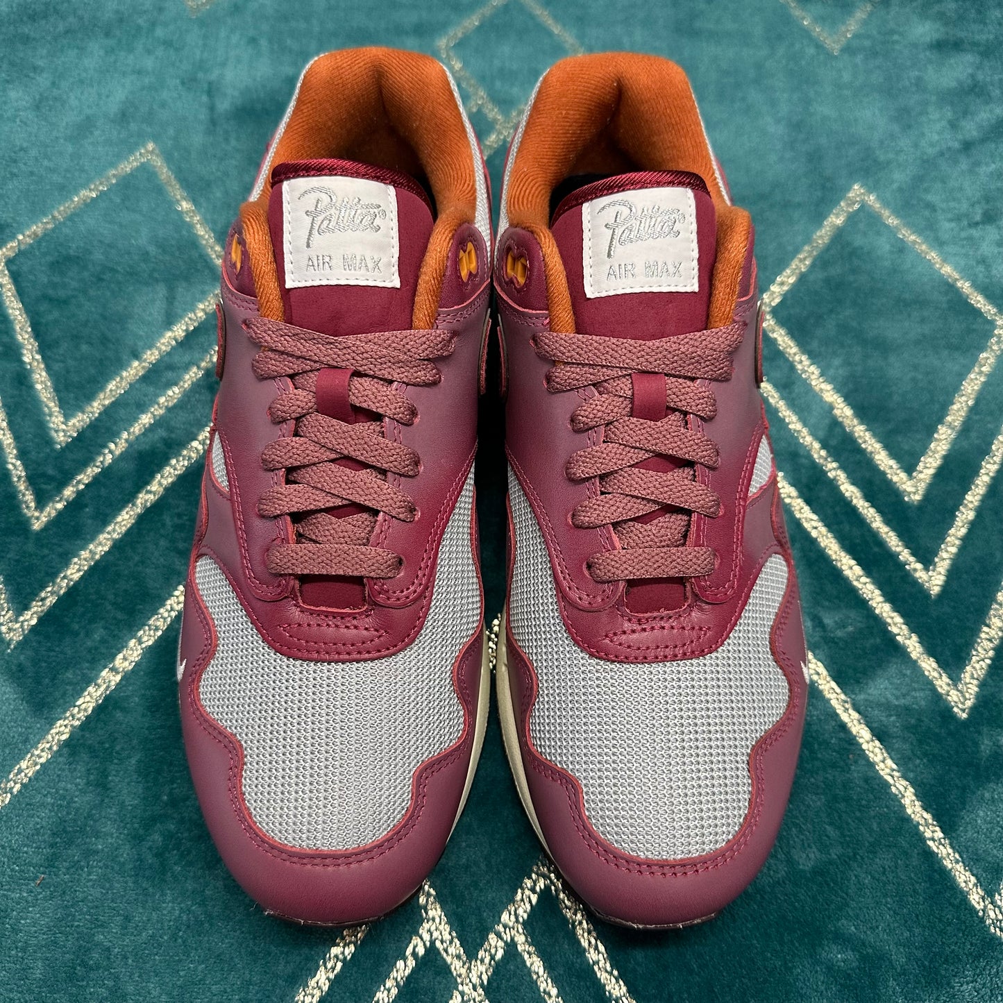 AIR MAX 1 PATTA RUSH MAROON UK7.5 *PRE-LOVED*