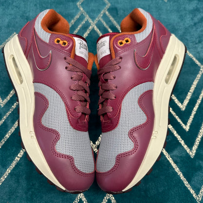 AIR MAX 1 PATTA RUSH MAROON UK7.5 *PRE-LOVED*