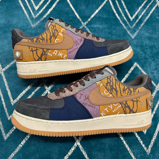 AIR FORCE 1 TRAVIS SCOTT FOSSIL UK9.5 *PRE-LOVED*