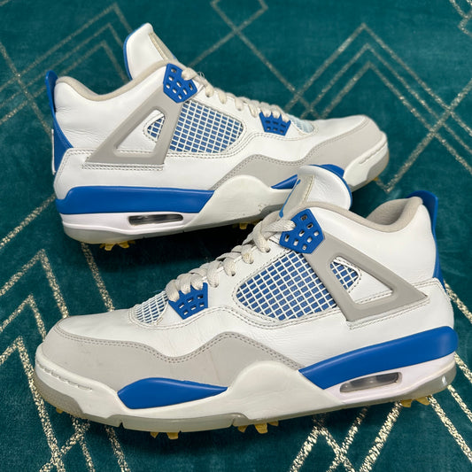 AIR JORDAN 4 MILITARY BLUE GOLF UK9.5 *PRE-LOVED*