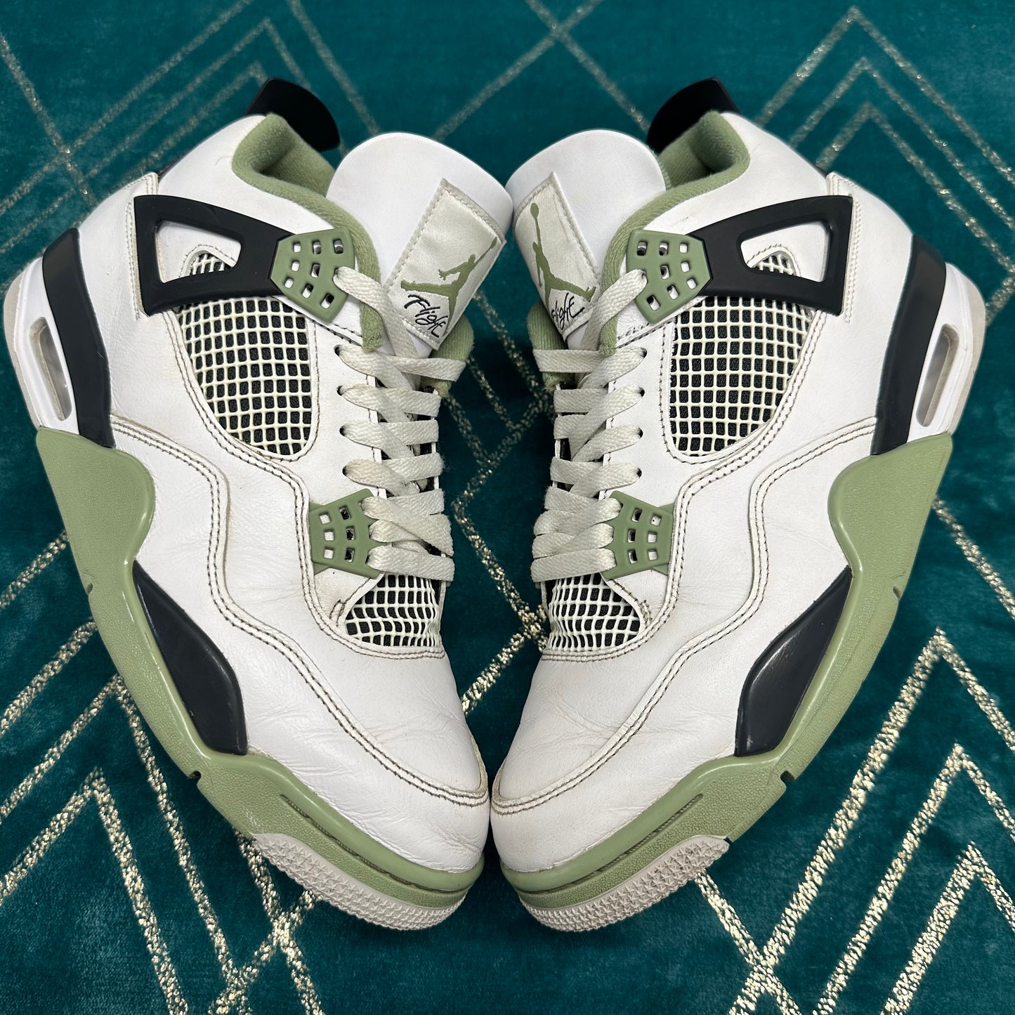 AIR JORDAN 4 SEAFOAM (W) UK9.5 *PRE-LOVED*