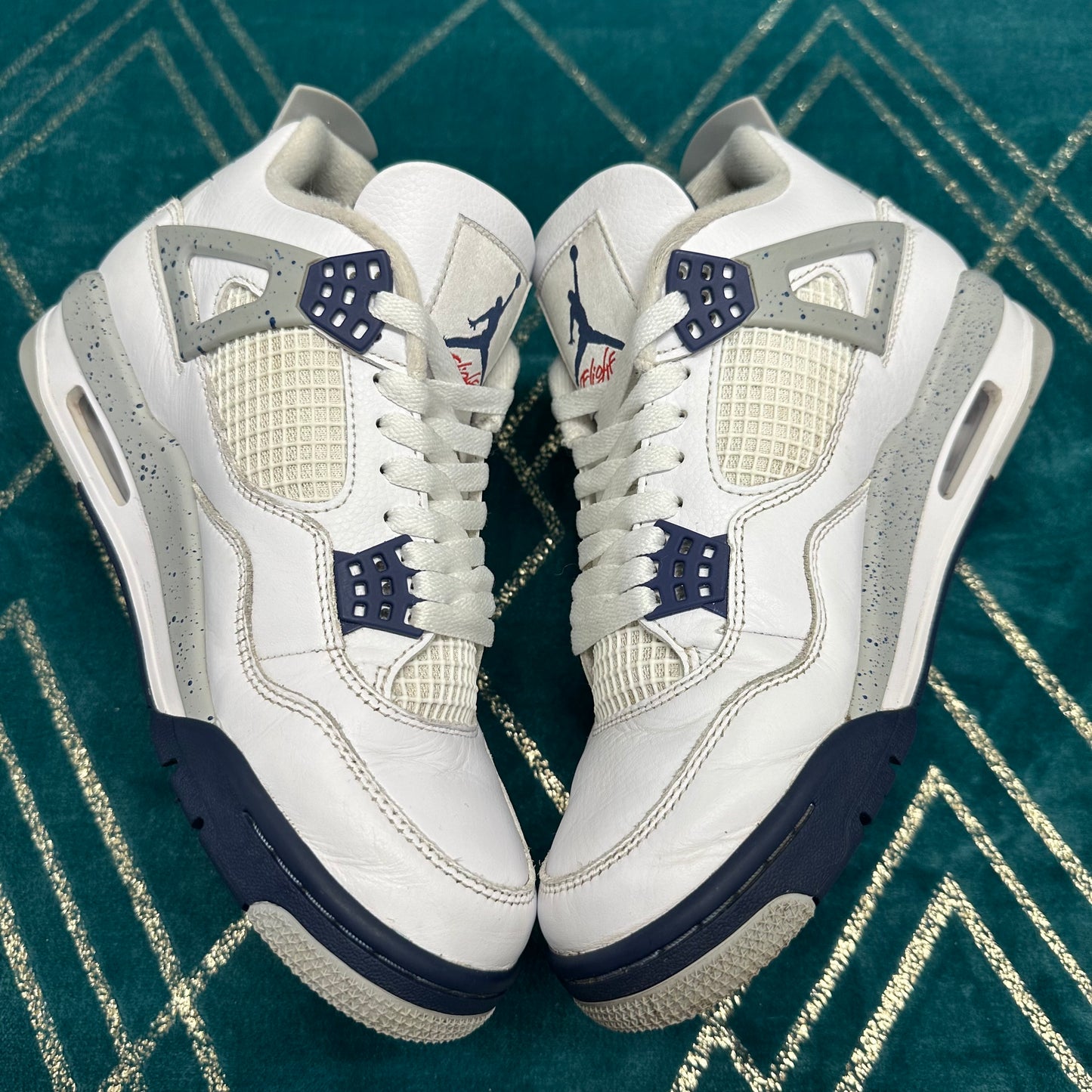 AIR JORDAN 4 MIDNIGHT NAVY UK7.5 *PRE-LOVED*