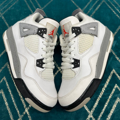 AIR JORDAN 4 WHITE CEMENT 2016 (GS) UK5.5 *PRE-LOVED*