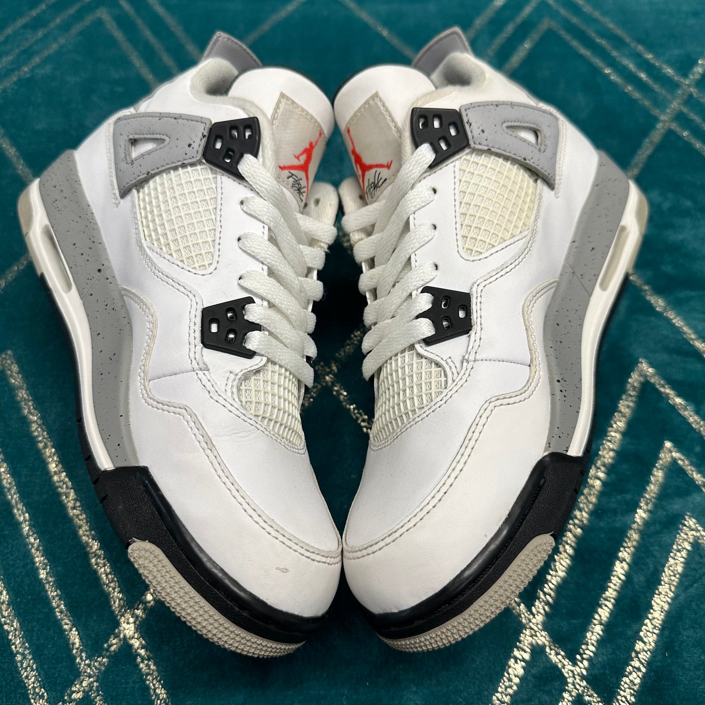 AIR JORDAN 4 WHITE CEMENT 2016 (GS) UK5.5 *PRE-LOVED*