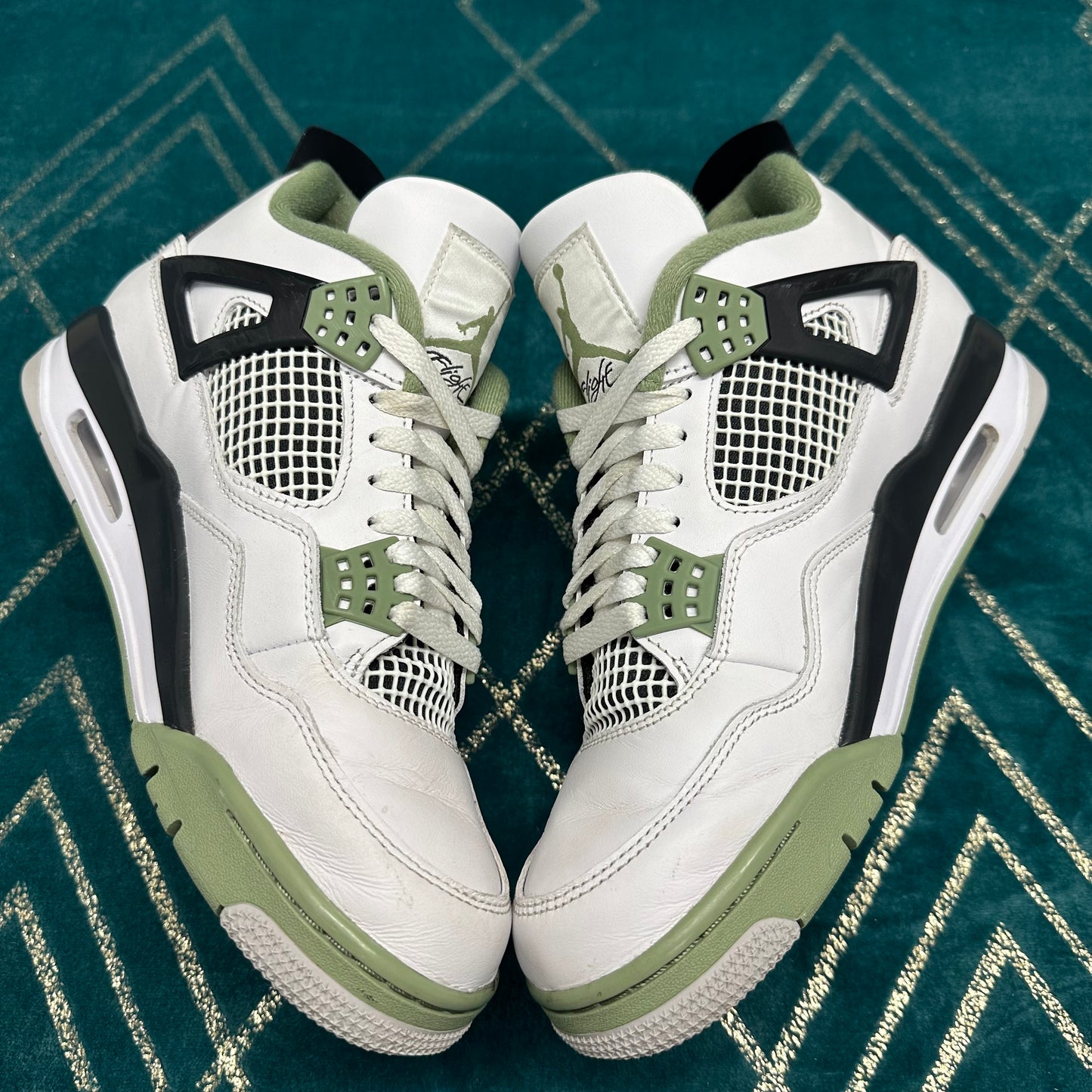 AIR JORDAN 4 SEAFOAM (W) UK8 *PRE-LOVED*