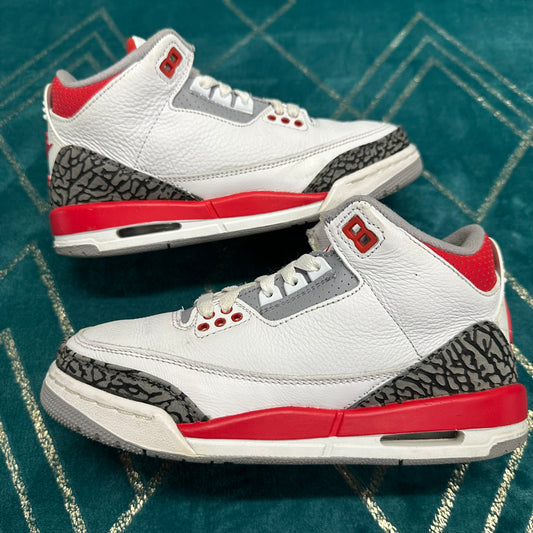 AIR JORDAN 3 FIRE RED 2022 (GS) UK4 *PRE-LOVED*